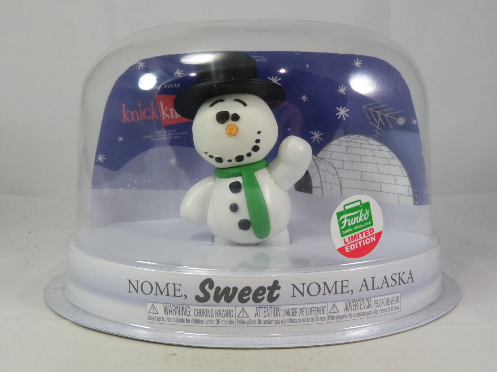 Disney Pixar Knick Knack - Nome Sweet Nome Snowman Snowglobe - Funko Exclusive