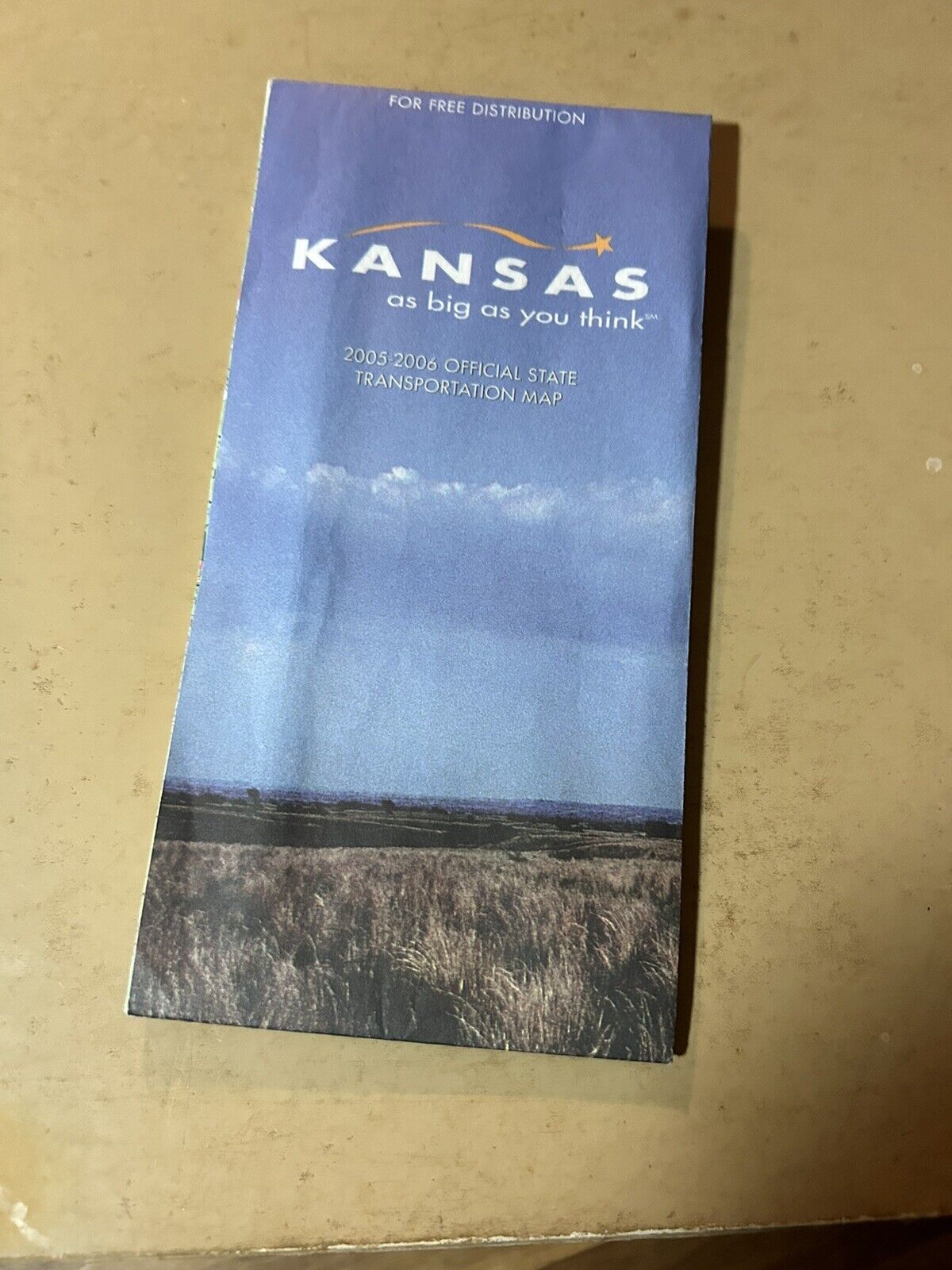 2005-2006 OFFICIAL STATE TRANSPORTATION MAP KANSAS-AS BIG AS YOU THINK