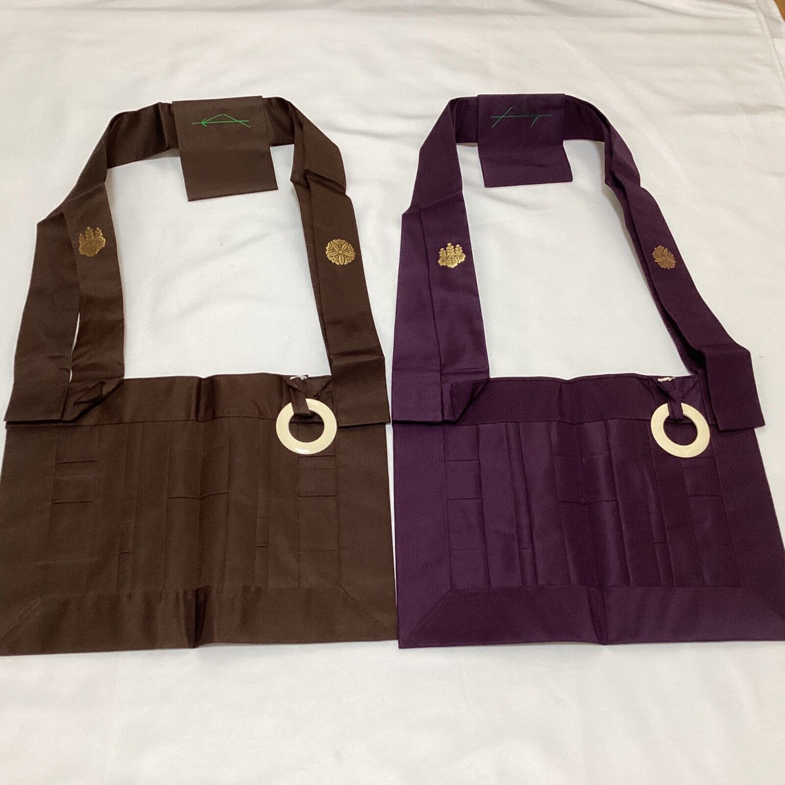 【2set】Soto Zen all season RAKUSU silk 100 % navy brown priests monks Japanese