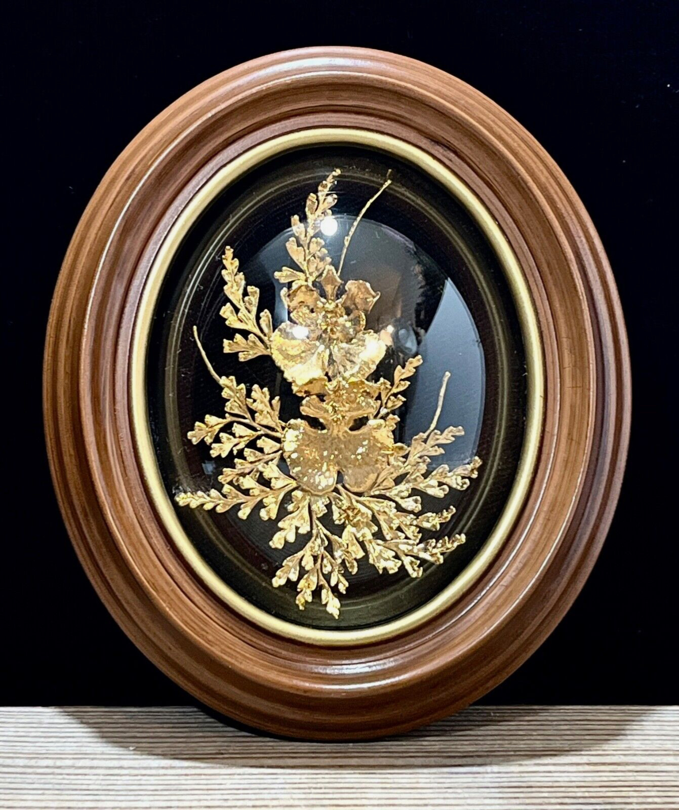 Real Hawaiian Flowers And Leaves 24k Gold Picture Handcrafted In Maui Hawaii