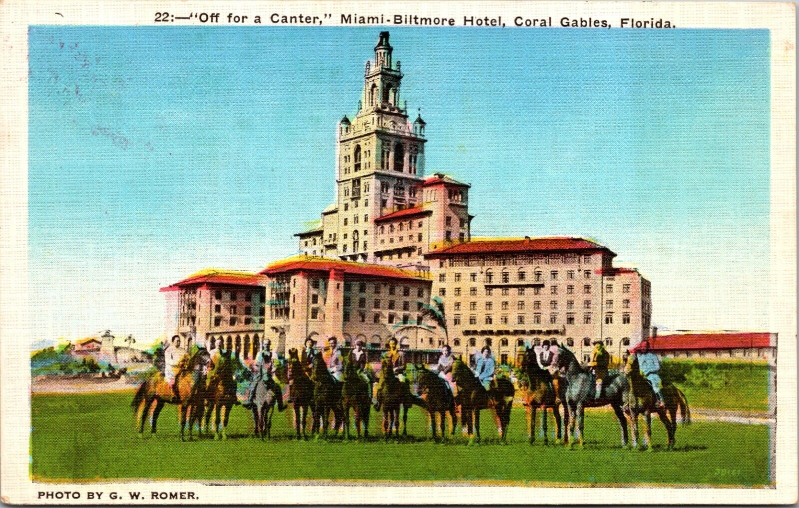 Miami Biltmore Hotel Southern Equestrian Rider Vintage Coral Gables FLorida