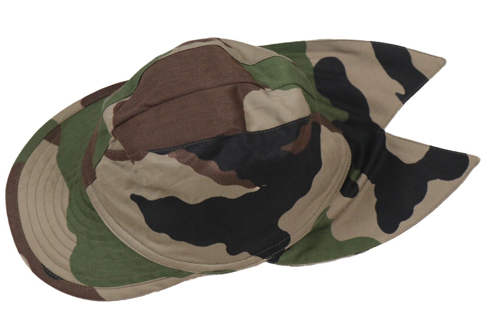 Medium 57 French Army Military CCE Woodland Camouflage Field Cap Hat Swallowtail