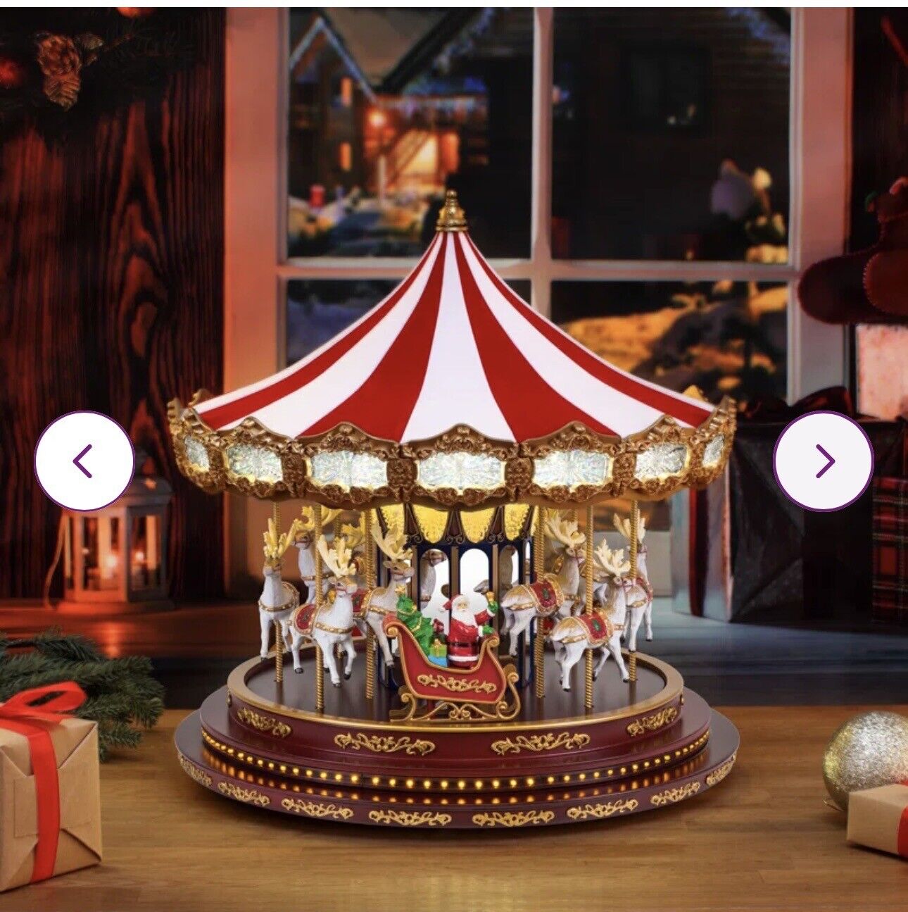 MR. CHRISTMAS DELUXE CHRISTMAS CAROUSEL  17.25“  For Parts Read