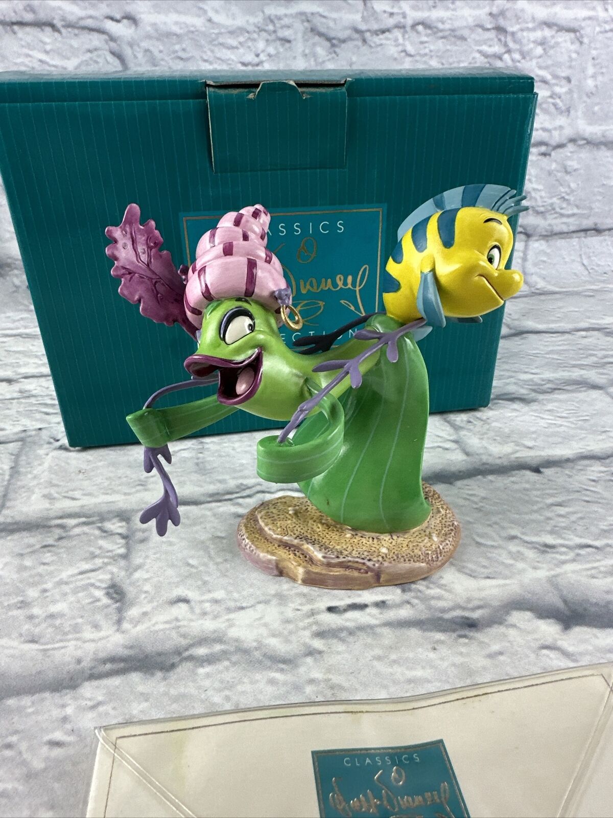WDCC The Little Mermaid “Flounder\'s Fandango” Walt Disney Figurine + Box & COA