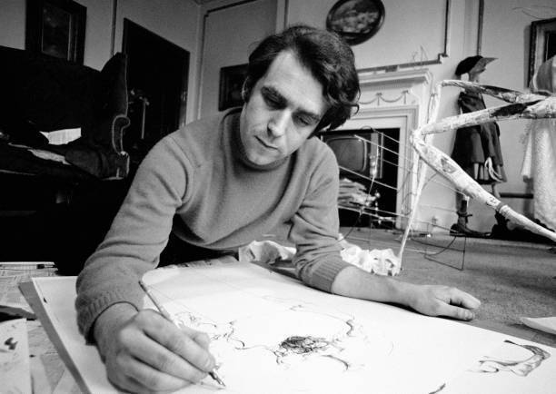 Gerald Scarfe English artist cartoonist and illustrator 1969 OLD PHOTO 2