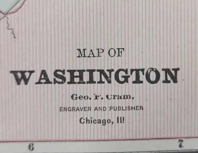 Vintage 1891 WASHINGTON DC Map 14