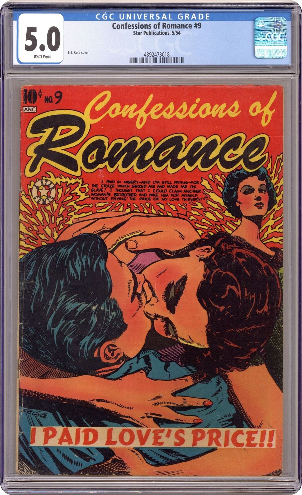Confessions of Romance #9 CGC 5.0 1954 4392473018