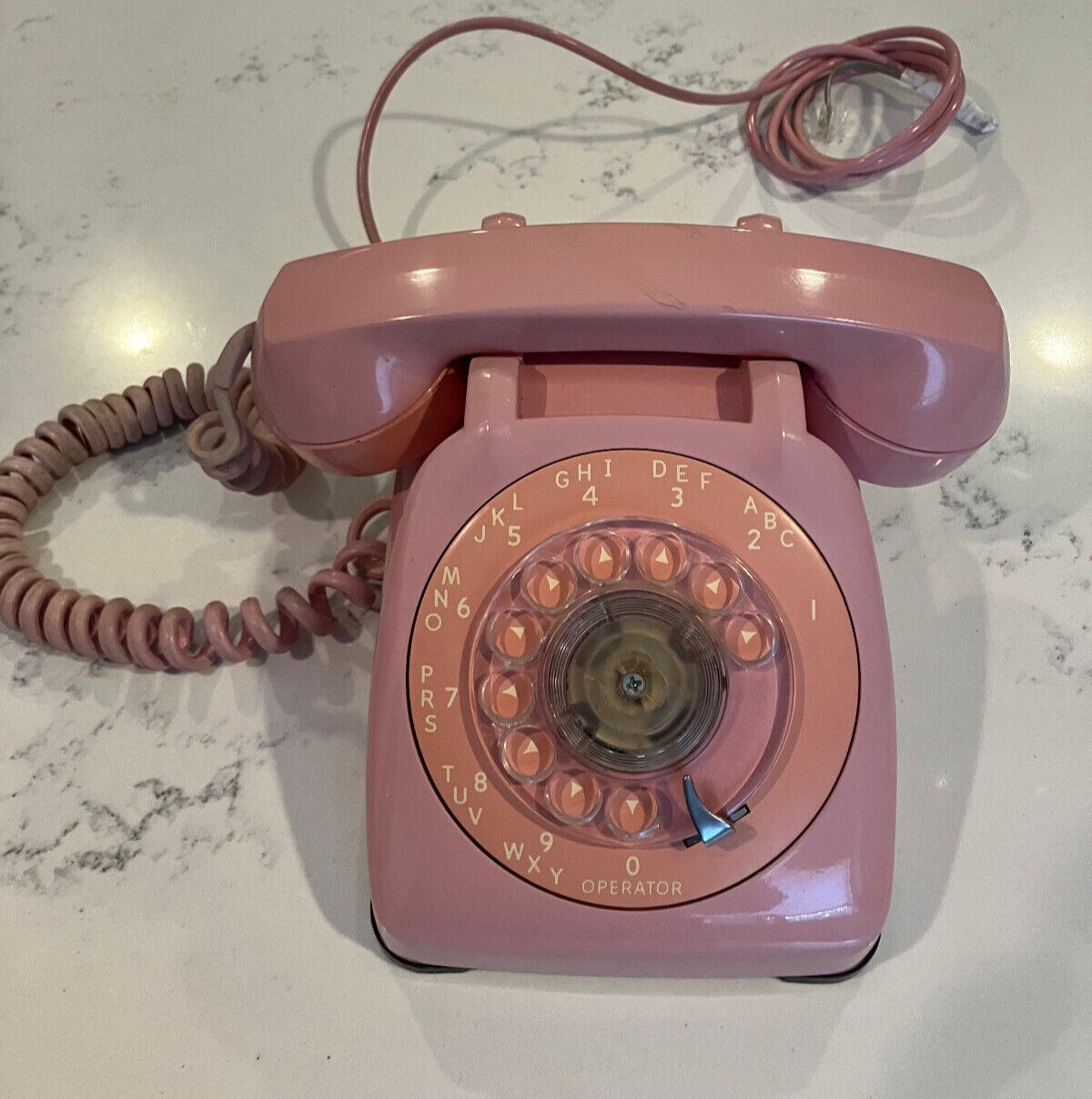 Vintage Automatic Electric PINK Rotary Telephone - Very Clean Original - *WORKS*
