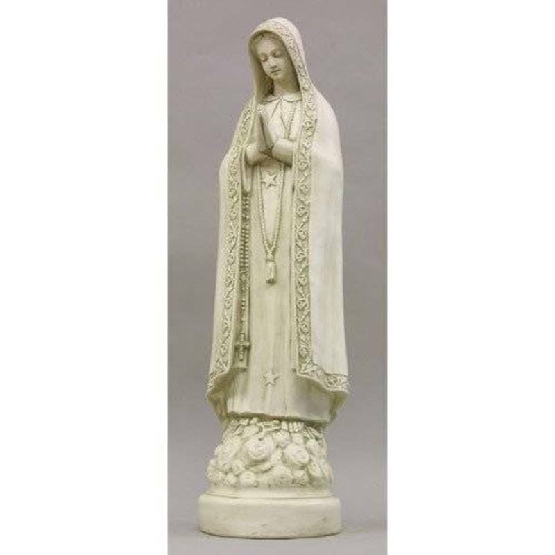 Our Lady of Fatima 36 inch Mary Garden Statue Fiberglass Stone Choose Color