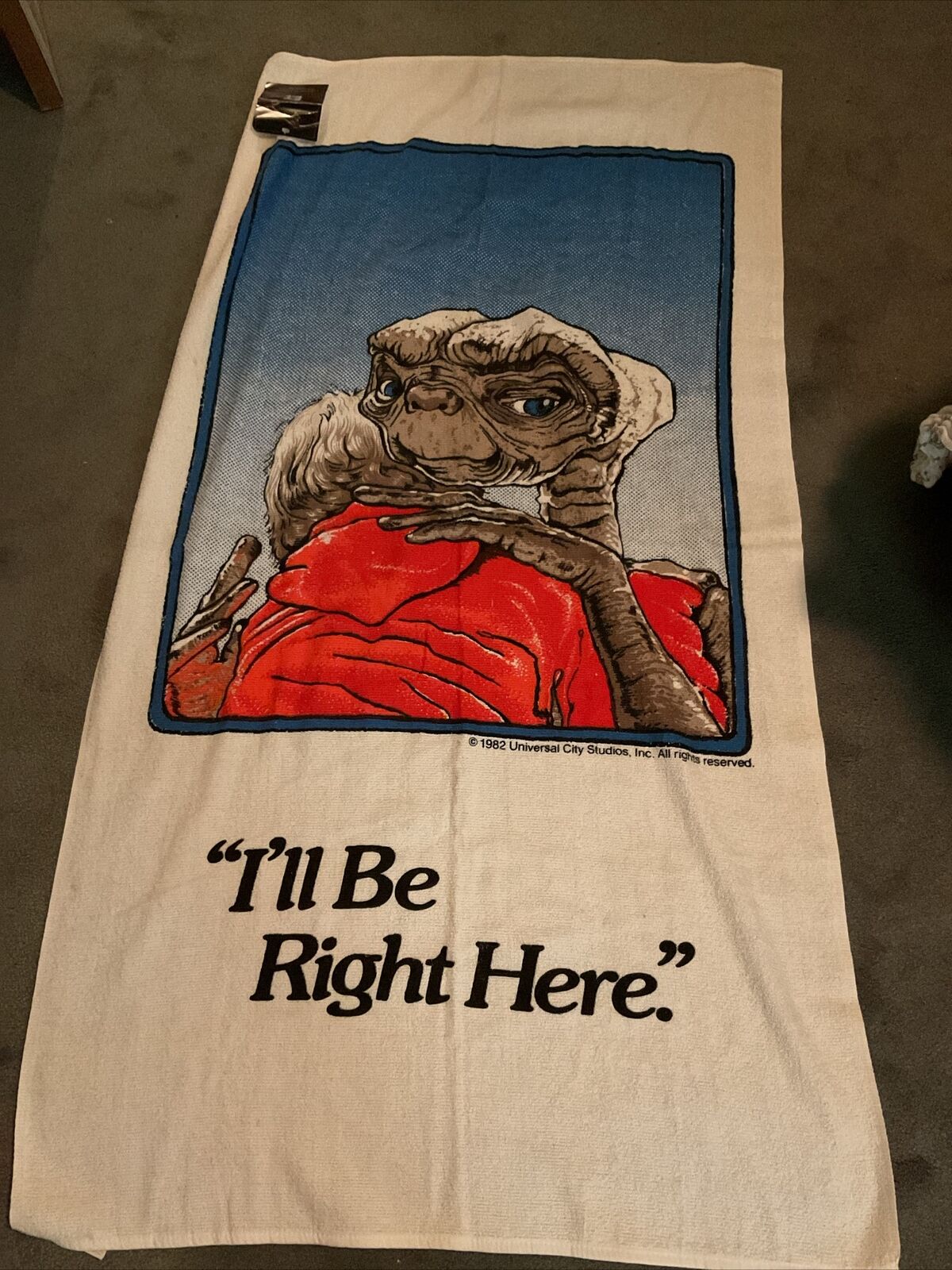 Vintage E.T 1982 Beach Towel With Tags Gimbels 