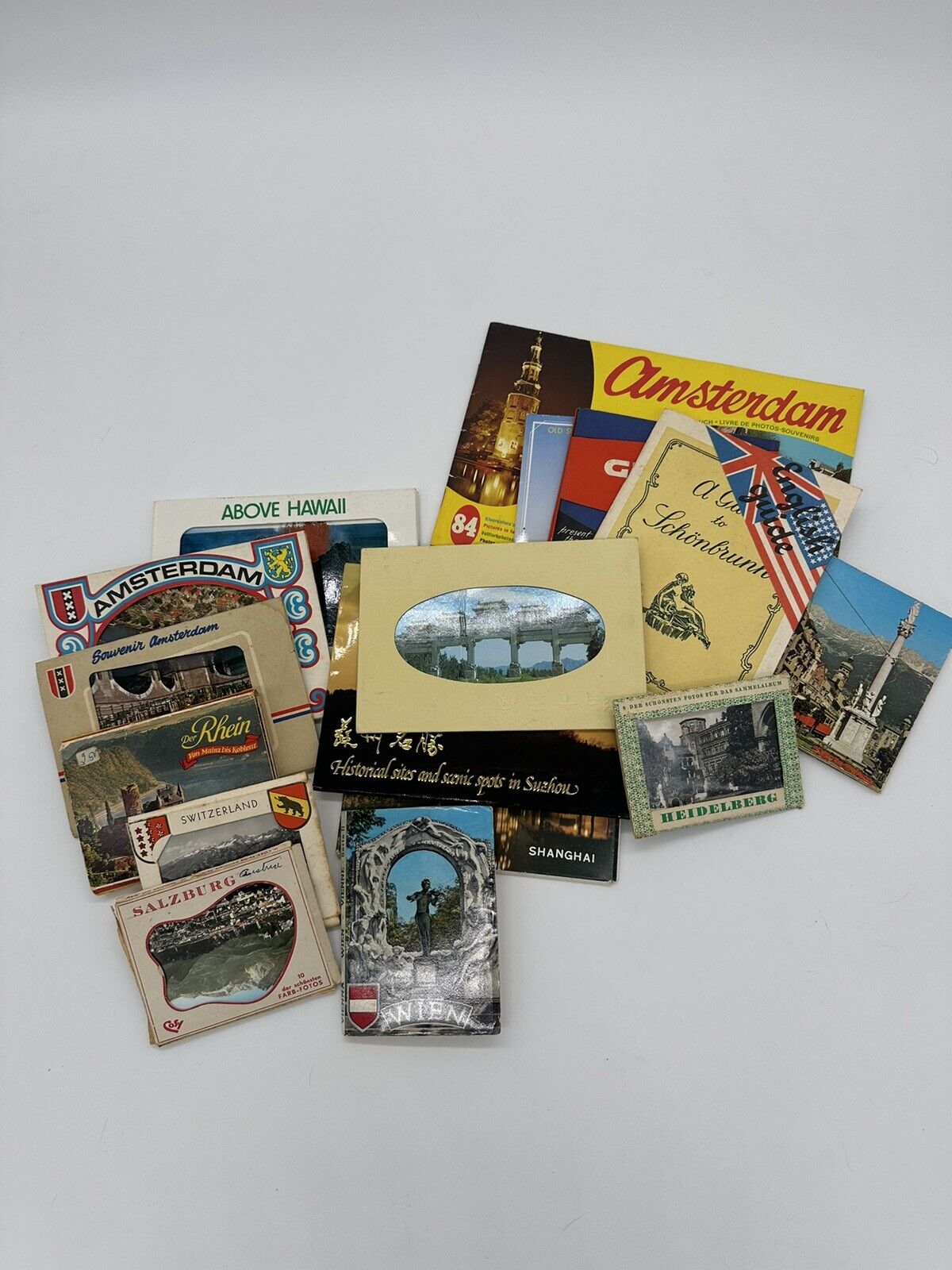 Vintage Variety Souvenir Postcard Folders Fold Out Booklet Pamphlets 16pc Lot