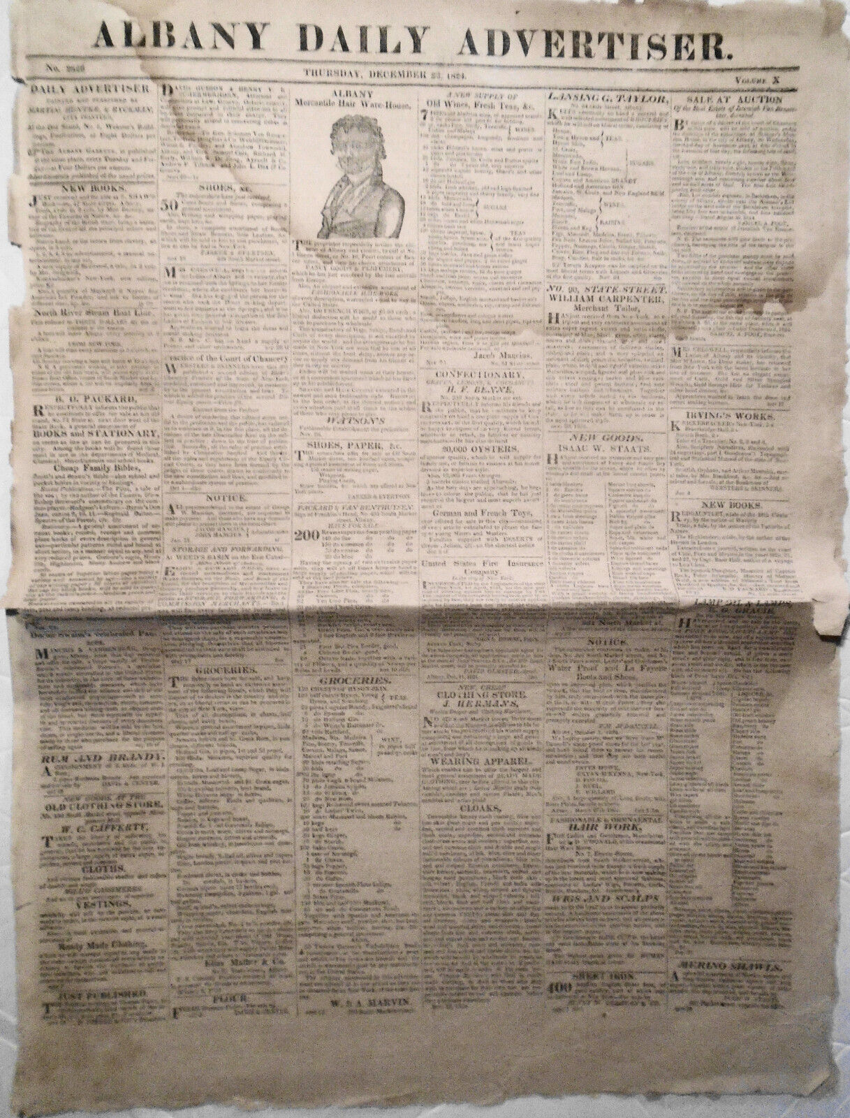Albany Daily Advertiser, December 25, 1824 - Lafayette\'s family, \