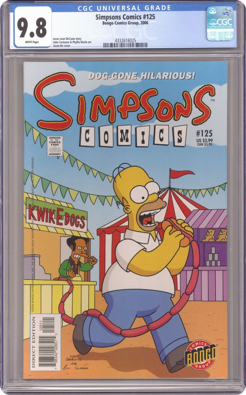Simpsons Comics #125 CGC 9.8 2006 4332616025