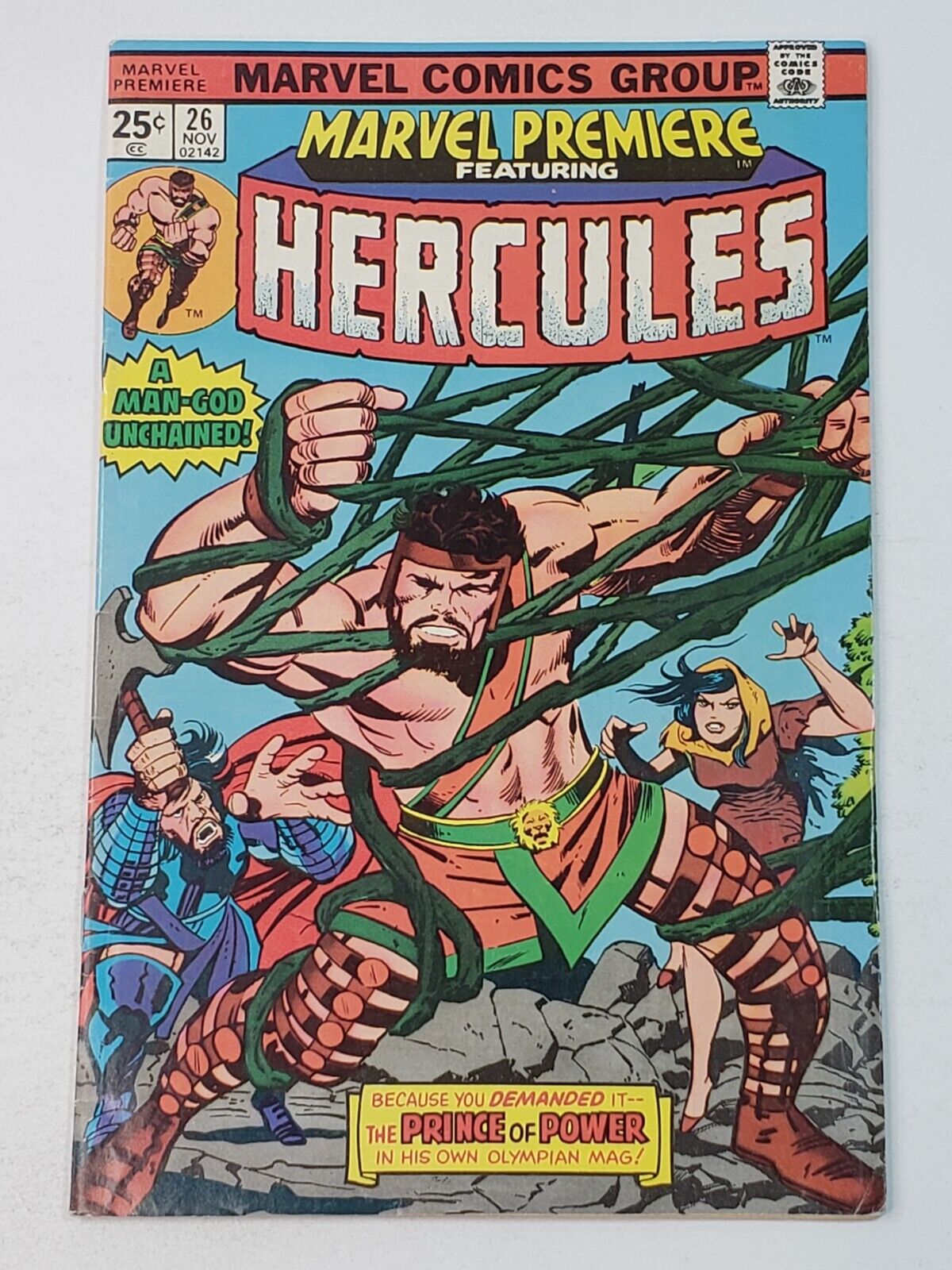 Marvel Premiere 26 MARK JEWELERS VARIANT RARE Hercules 1st Solo story 1975