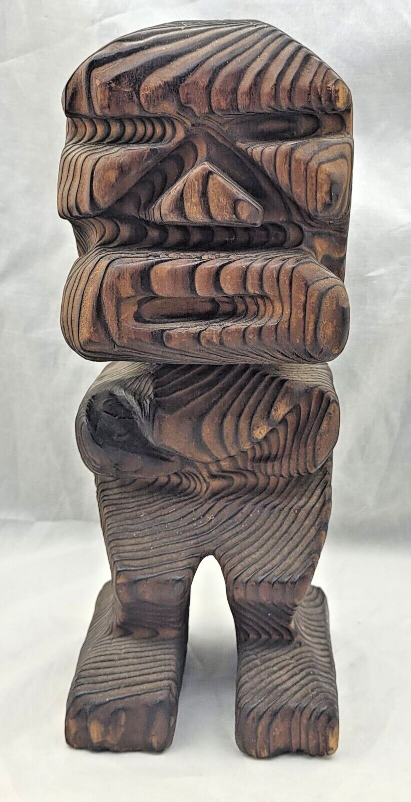 Vintage Witco Carved Wood Tiki Totem Idol Gnome Gnomie Statue Hawaiian