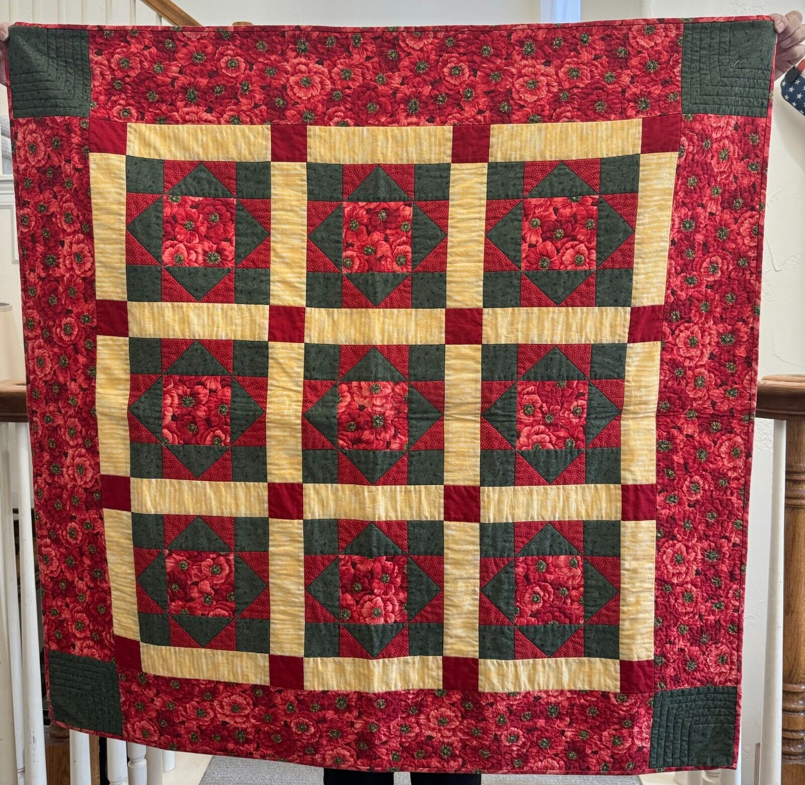 Red Floral Quilt