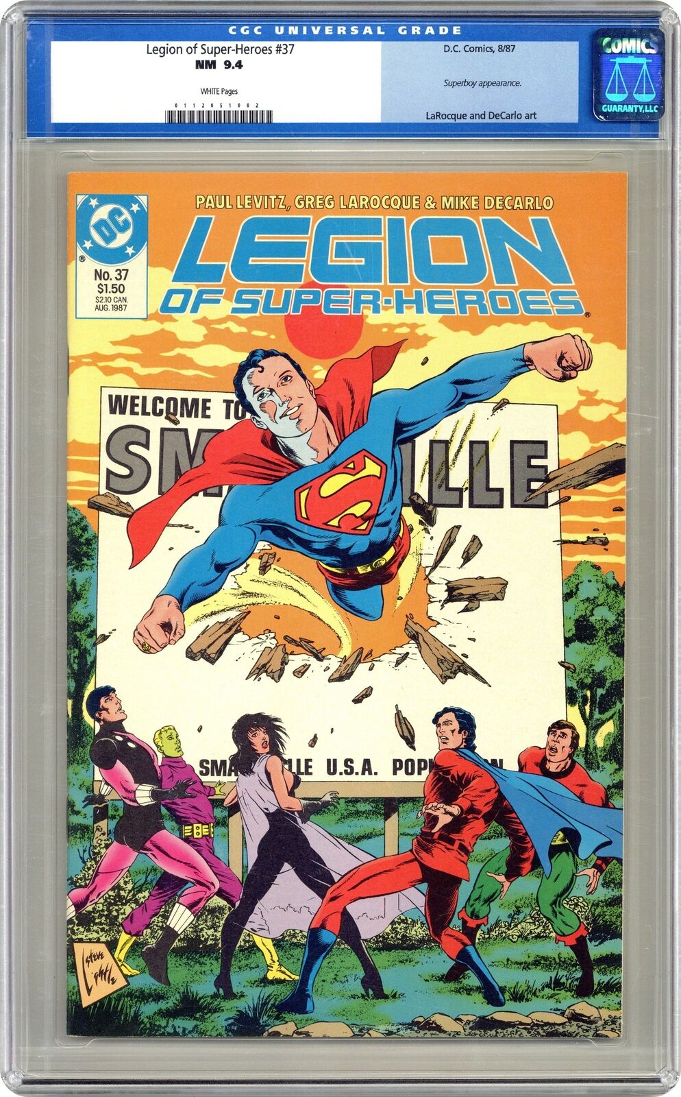 Legion of Super-Heroes #37 CGC 9.4 1987 0112051002