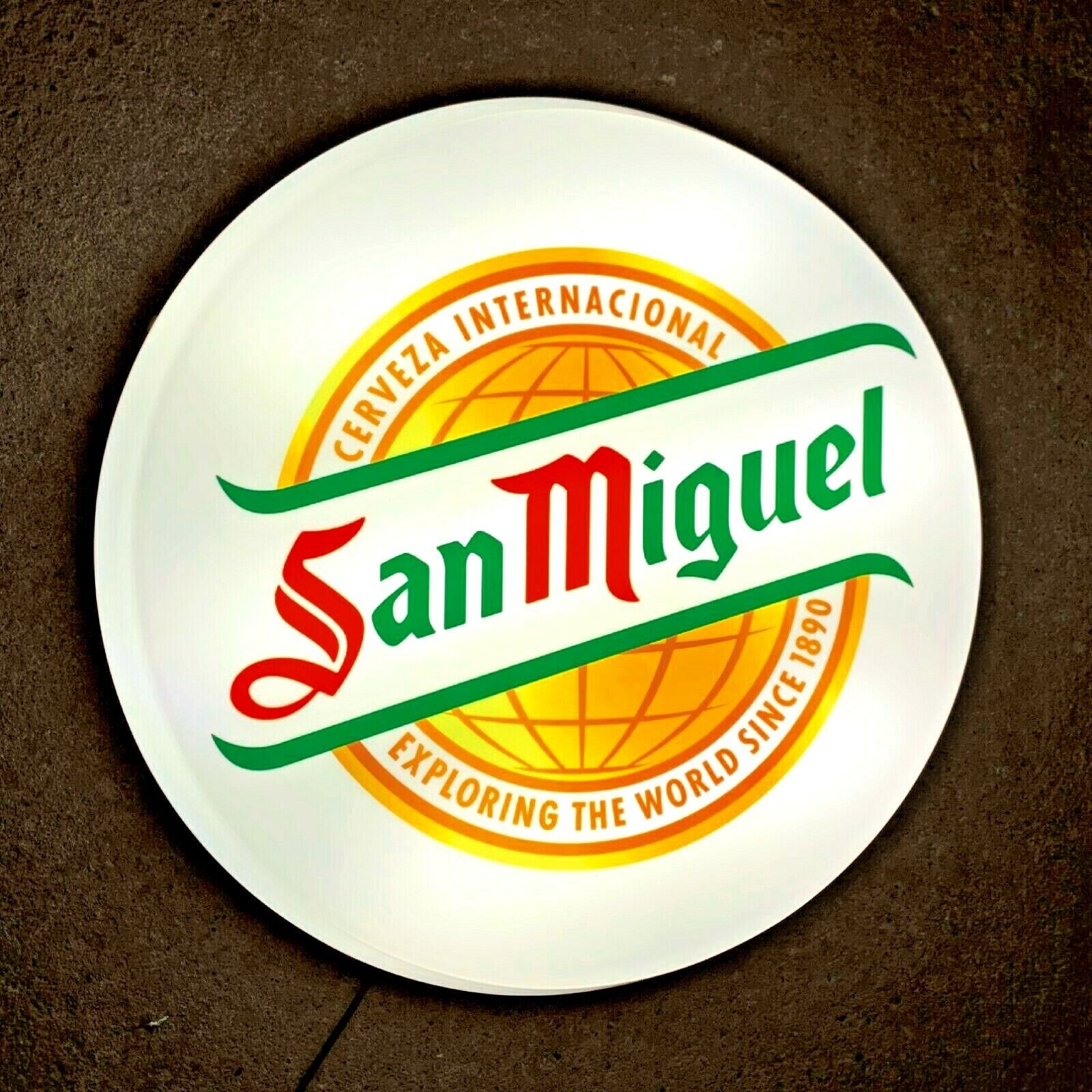 SAN MIGUEL Light LED bar wall sign logo Pub Lager beer ale man cave garage shed