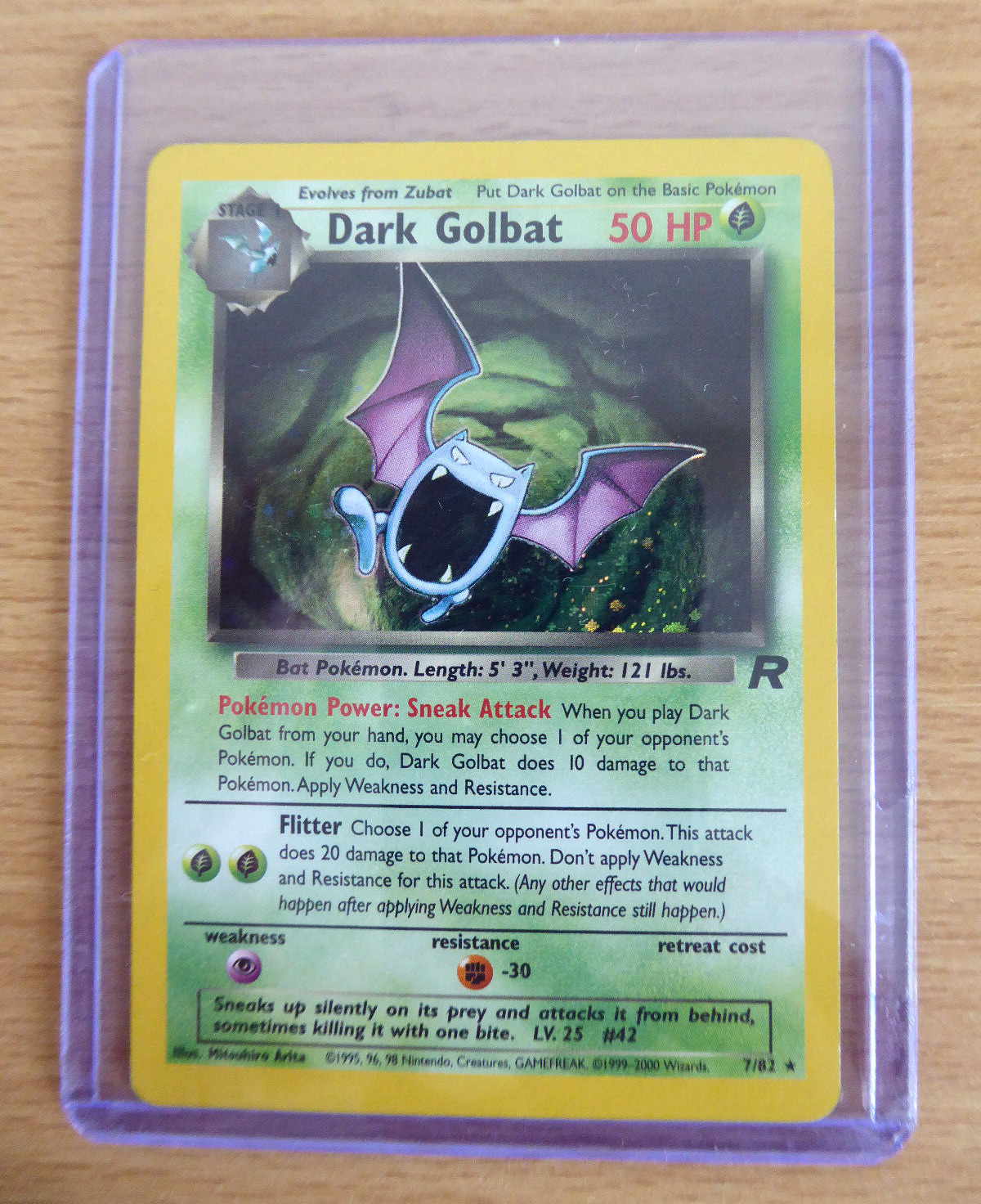 Dark Golbat 7/82 Pokemon Card Team Rocket Holo Rare WOTC
