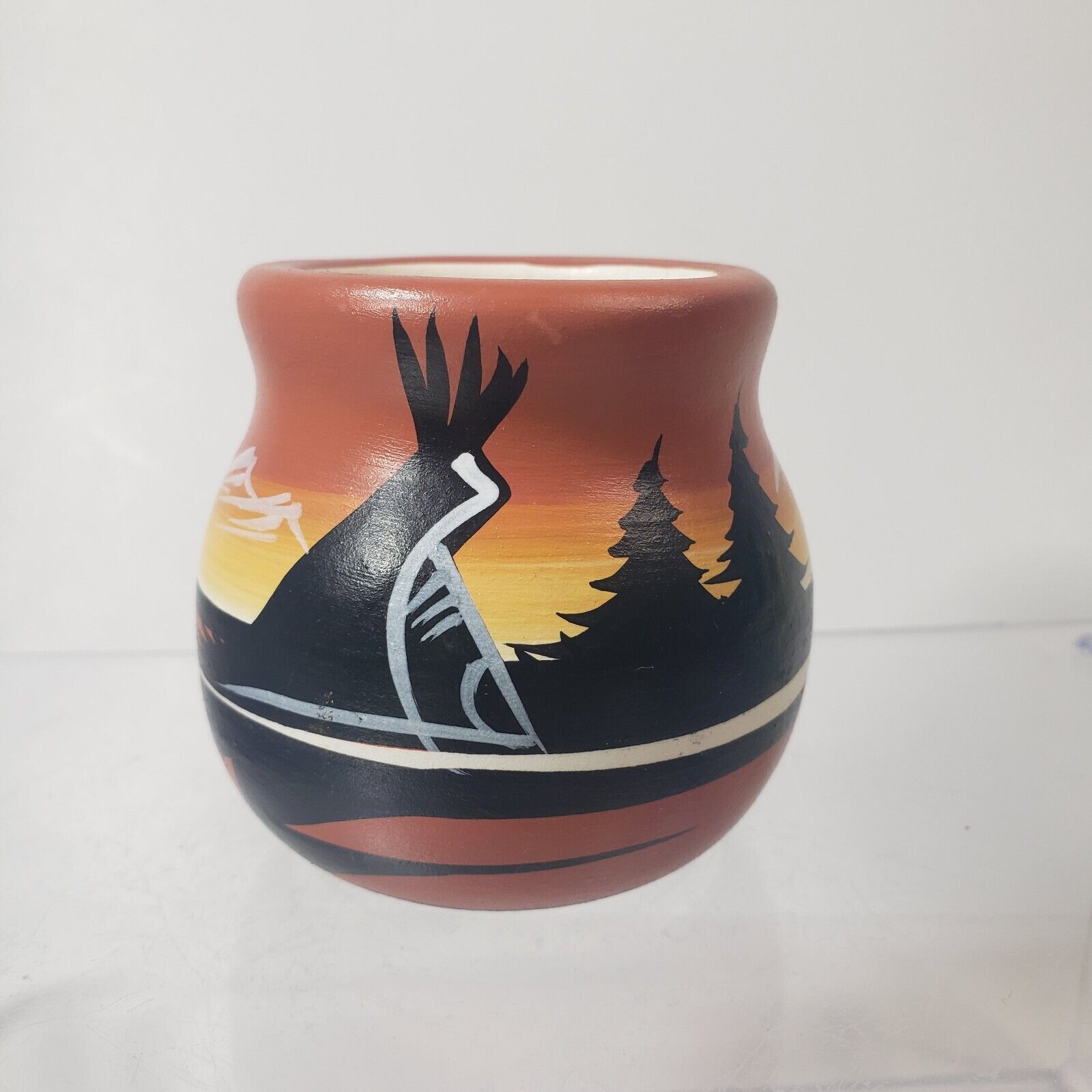 Cedar Mesa Native American Handmade Pottery  Vase/bowl-signed 2.5\