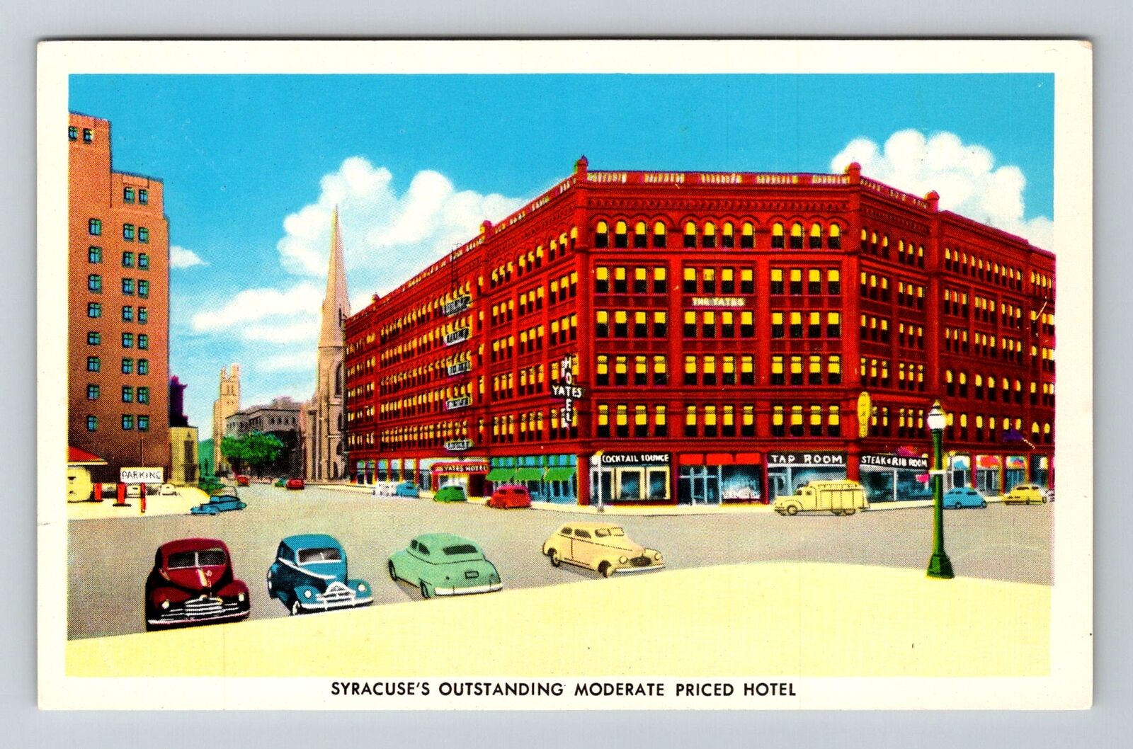 Syracuse NY-New York, The Yates Hotel, Antique Vintage Souvenir Postcard