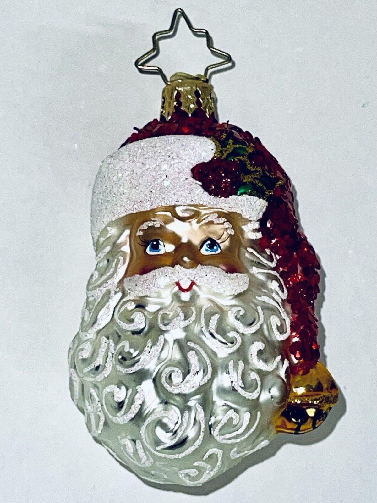 Stunning Small Vintage Christopher Radko Santa Klaus Christmas Ornaments