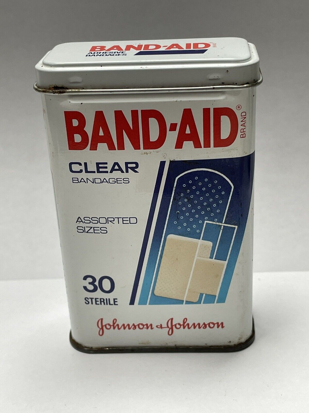 VTG Johnson & Johnson Medicated BAND-AID Tin 1990 Empty Collectible Ships Fast