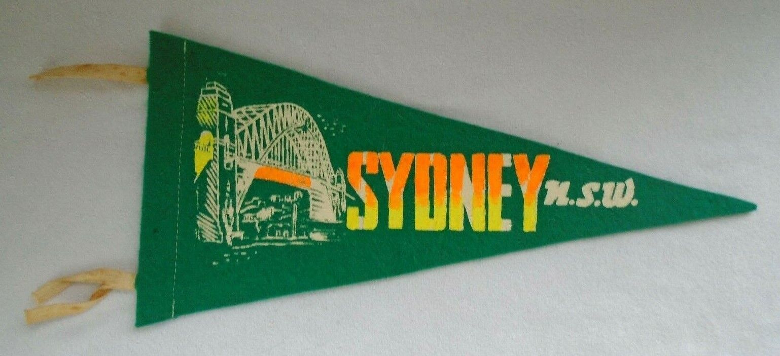 Vintage Sydney N.S.W. Felt Pennant Flag
