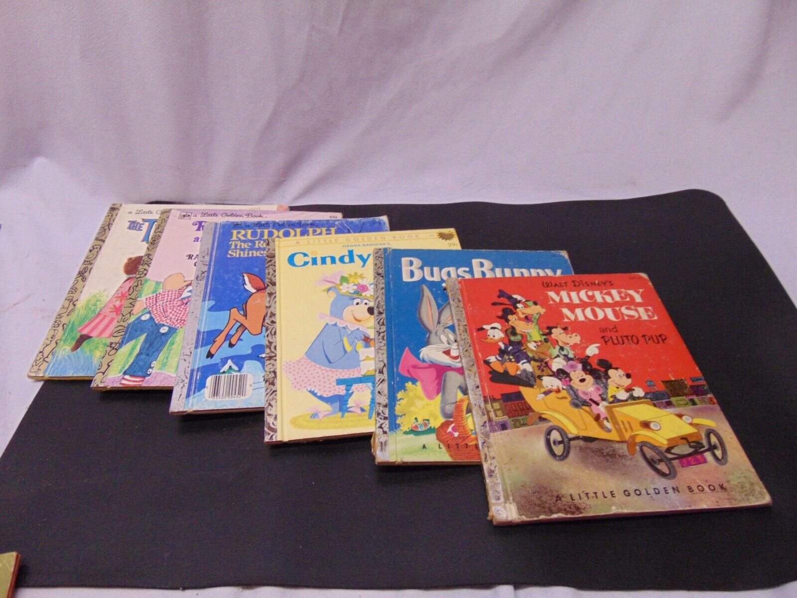 Lot 6 vintage Little Golden Books Mickey Mouse Bugs Yogi Rudolph 3 bears Raggedy