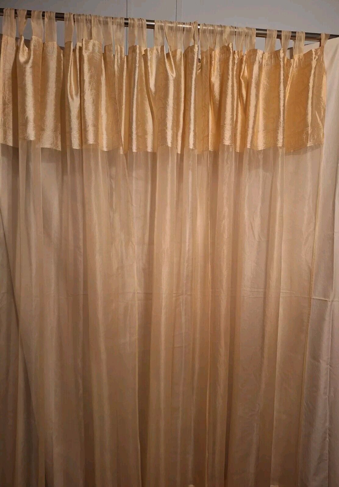 Vintage Silk Curtain Panels
