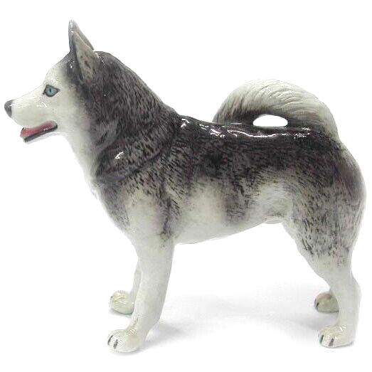 ❈ NORTHERN ROSE Fine Porcelain Figurine ALASKAN HUSKY Dog Statue LITTLE CRITTERZ