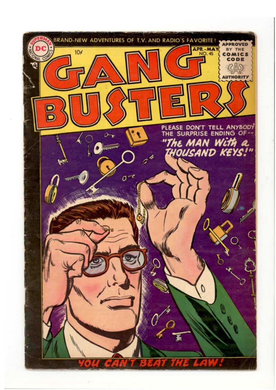 Gang Busters 45 Lower Grade Complete DC Comics 1955