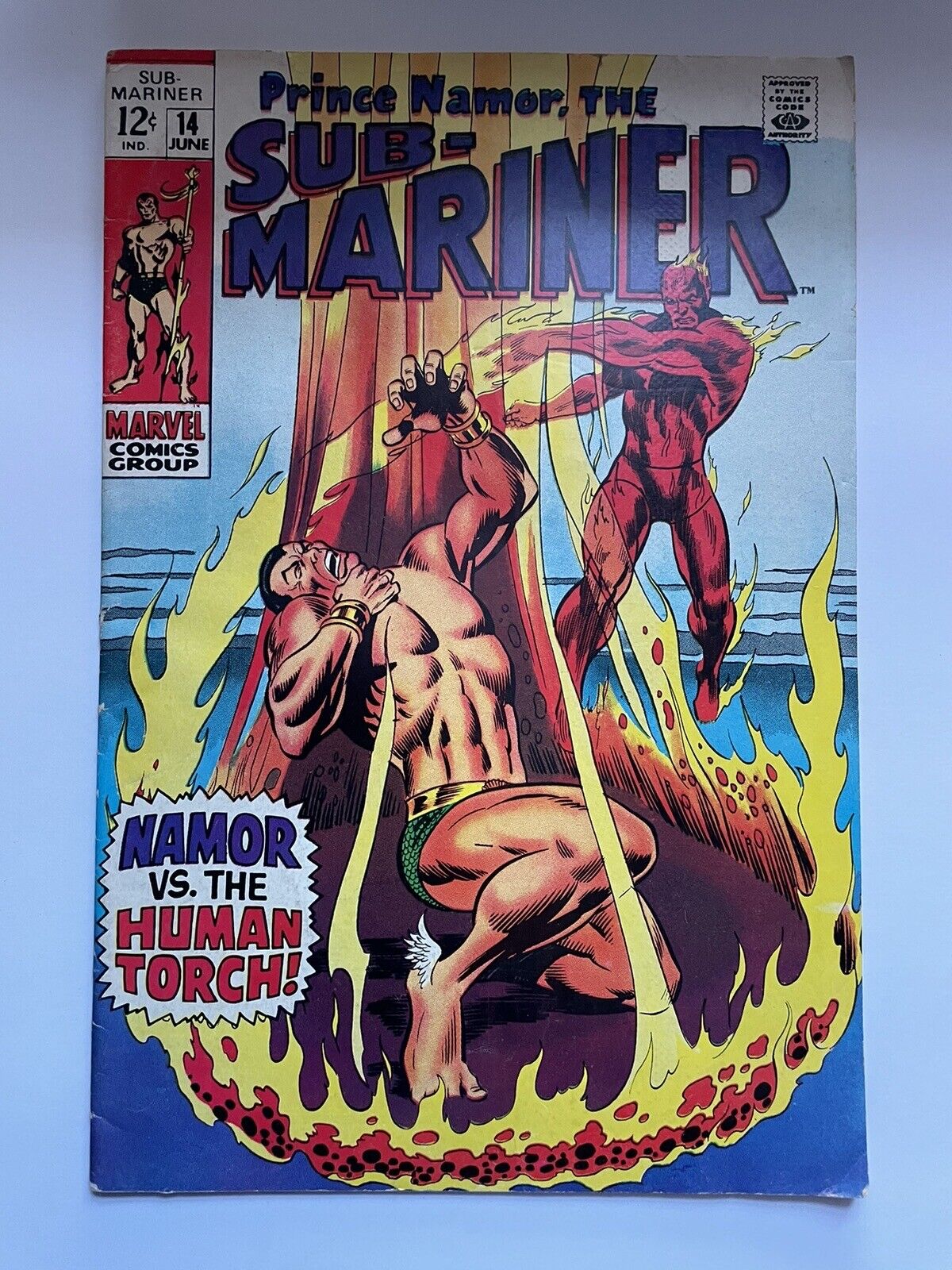SUB-MARINER #14 6.0   1ST APPEARANCE OF TORO IN SILVER AGE MARVEL 1969 🔑
