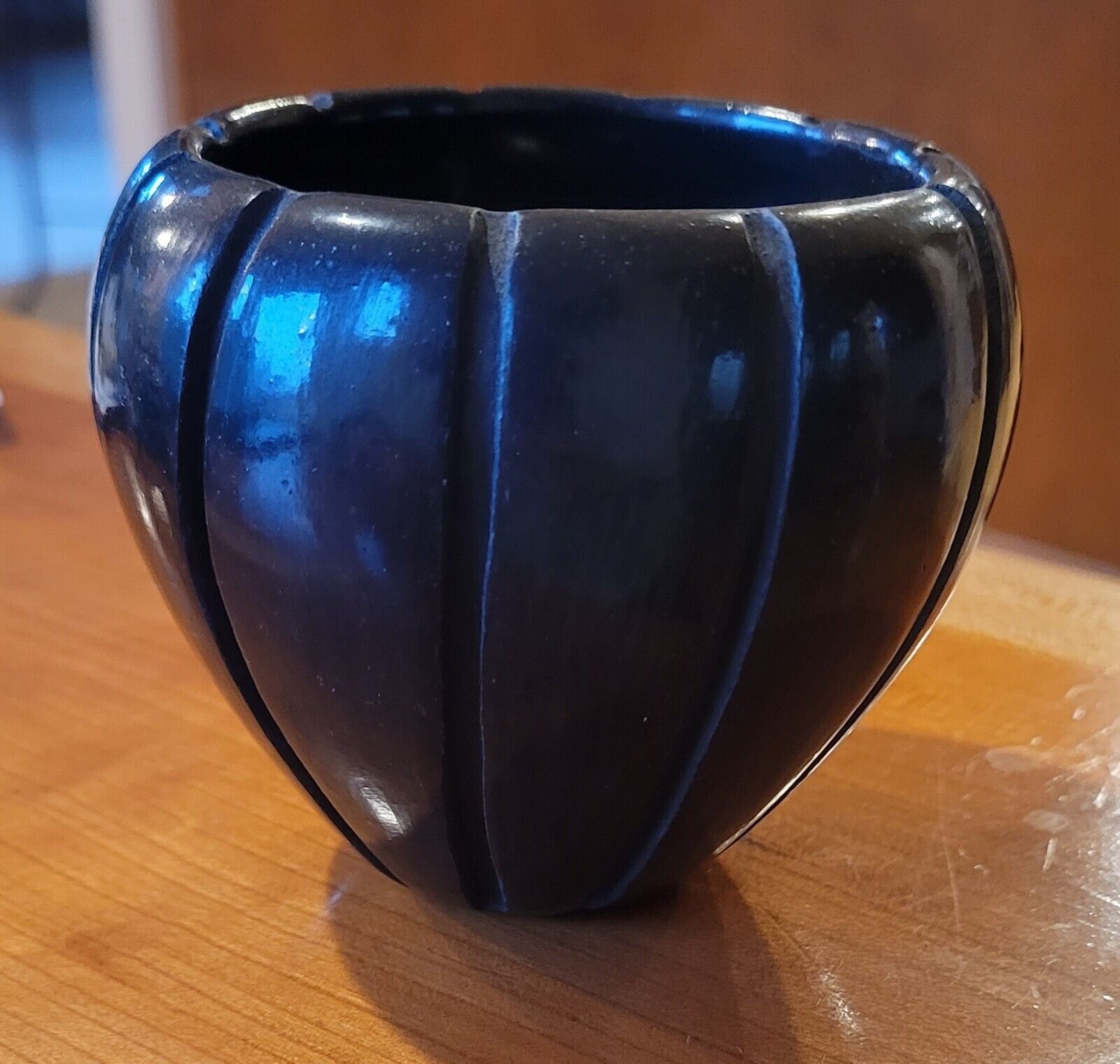 Santa Clara Handmade Pueblo Pottery Bowl - Signed by Ethel Vigil