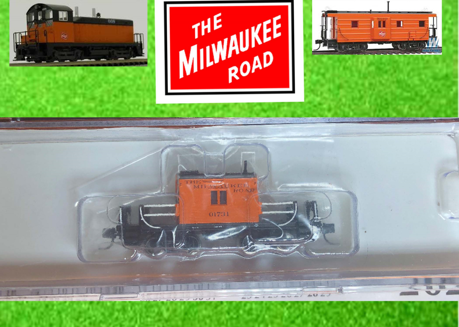 Milwaukee Road, Fox Valley FVM 91165 N scale, N Transfer CAB Caboose Road #01731