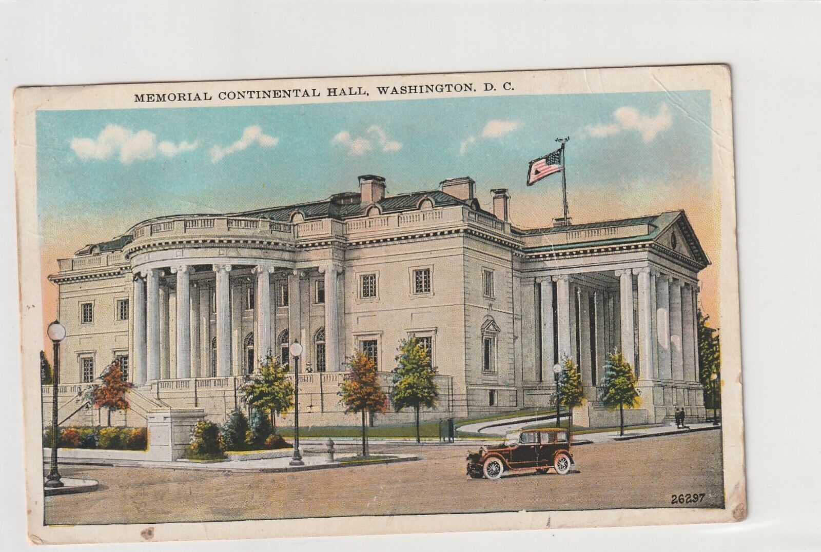 Vintage Postcard Memorial Continental Hall Washington D.C.