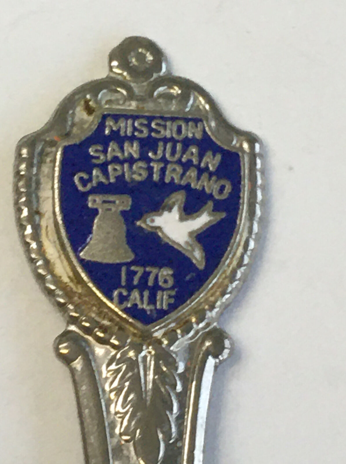 Vtg Souvenir Spoon US Collectible Mission San Juan Capistrano 1776 California