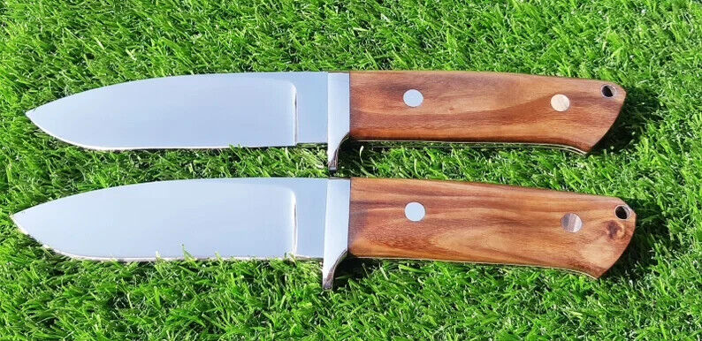 Pair of Bob Loveless Sub Hilt Knife, Custom Handmade D2 Steel Hunting Knife PT