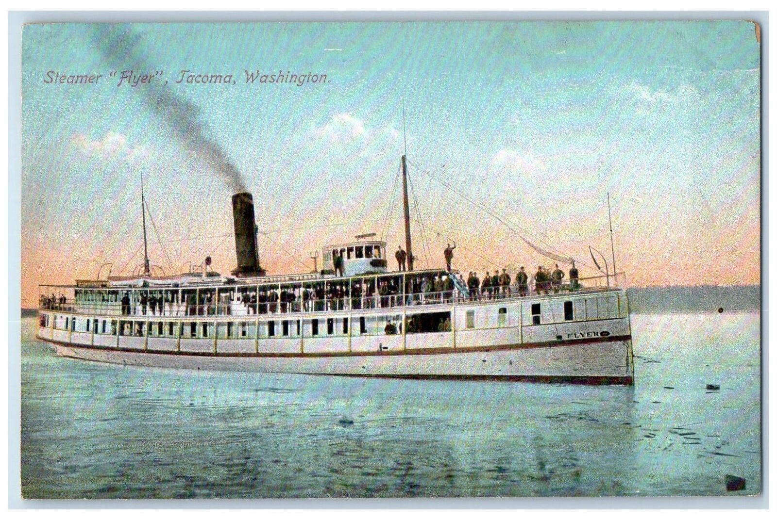 c1910's Steamer Flyer Steamship Tacoma Washington WA Unposted Antique Postcard