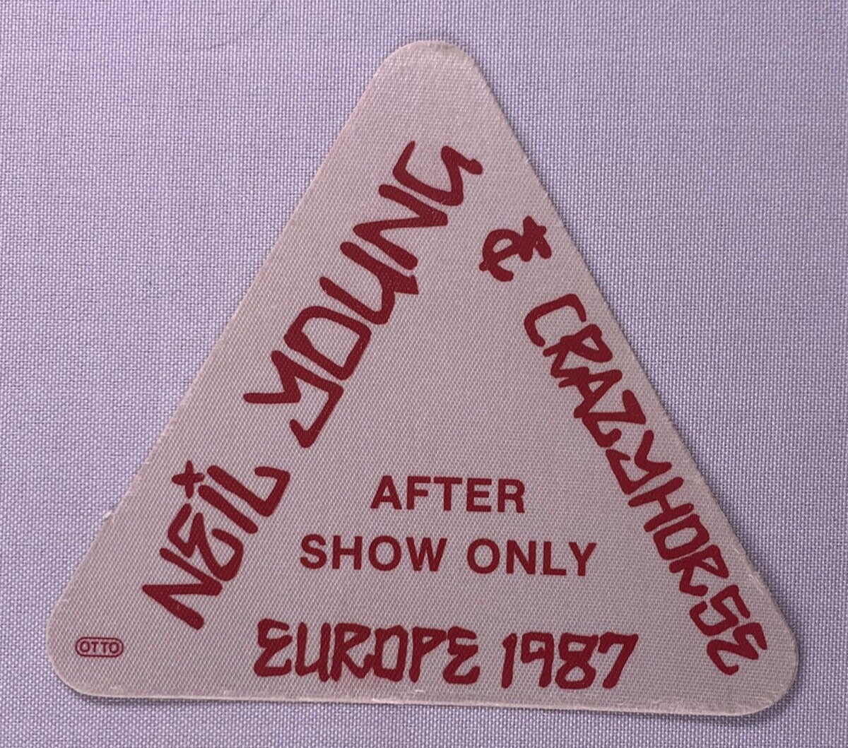 Neil Young And Crazyhorse Ticket Original Vintage Europe Tour 1987