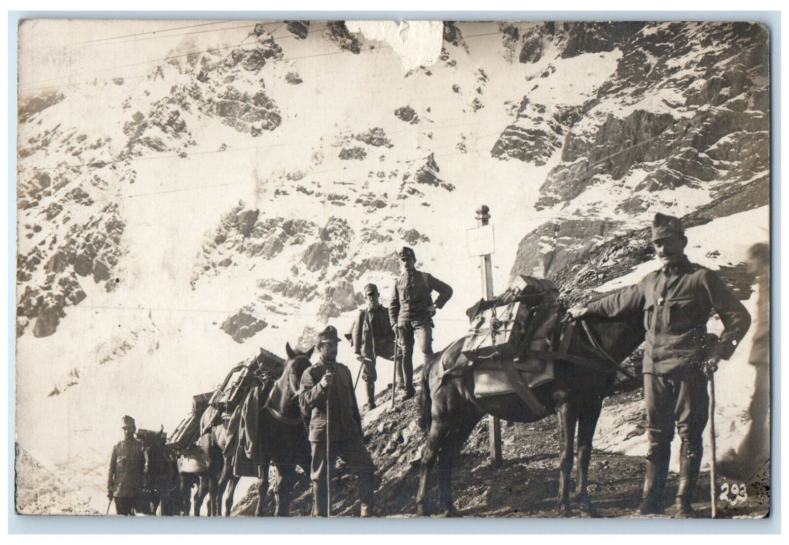 Innsbruck Tyrol Austria RPPC Photo Postcard Mountain Climbing Military c1940's