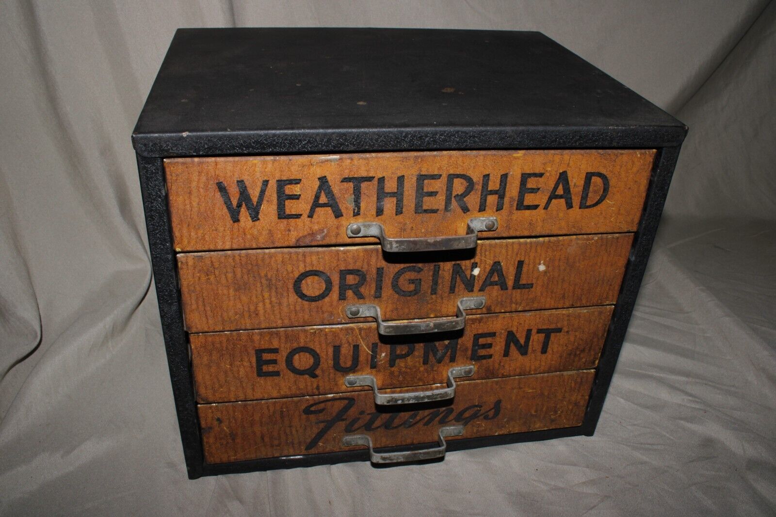 Vintage Weatherhead Metal Four Drawer Parts Cabinet 4 drawer tools fittings