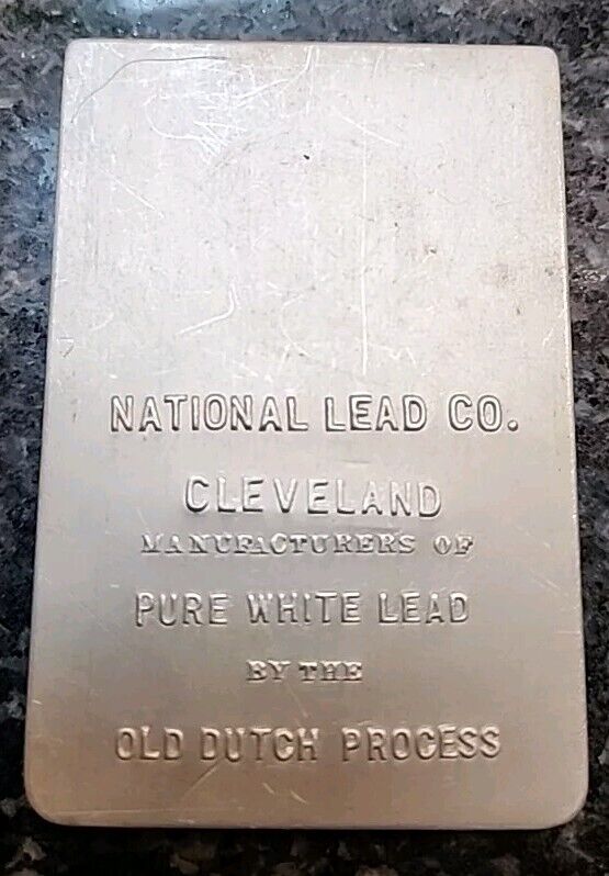 Vintage National Lead Co Cleveland Pure White Lead Dutch Boy Advertising Box