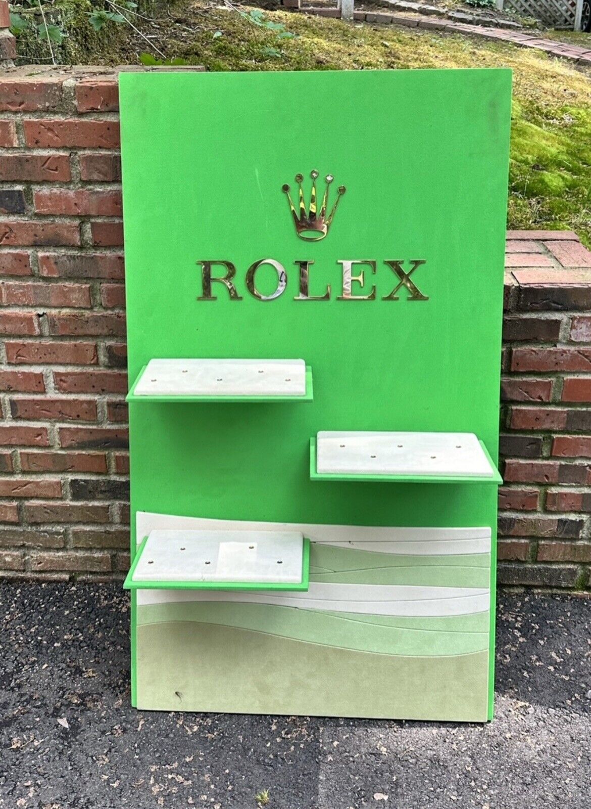Vintage Rare Rolex Store Advertising Display Multi Piece Stand Large 