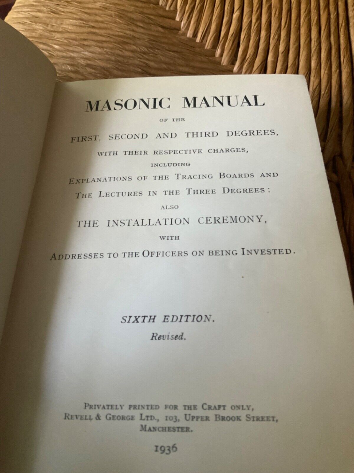 Masonic Manual of The First, Second, and Third Degrees