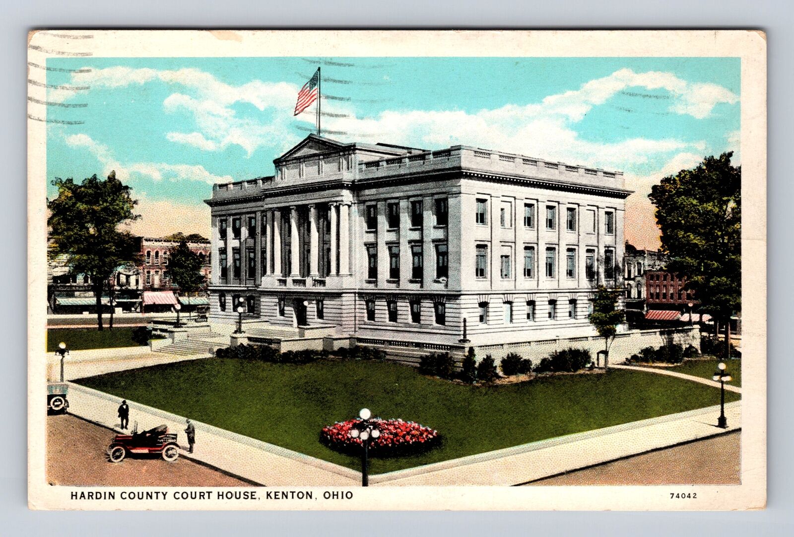 Kenton OH-Ohio, Hardin County Court House, Antique Vintage Souvenir Postcard