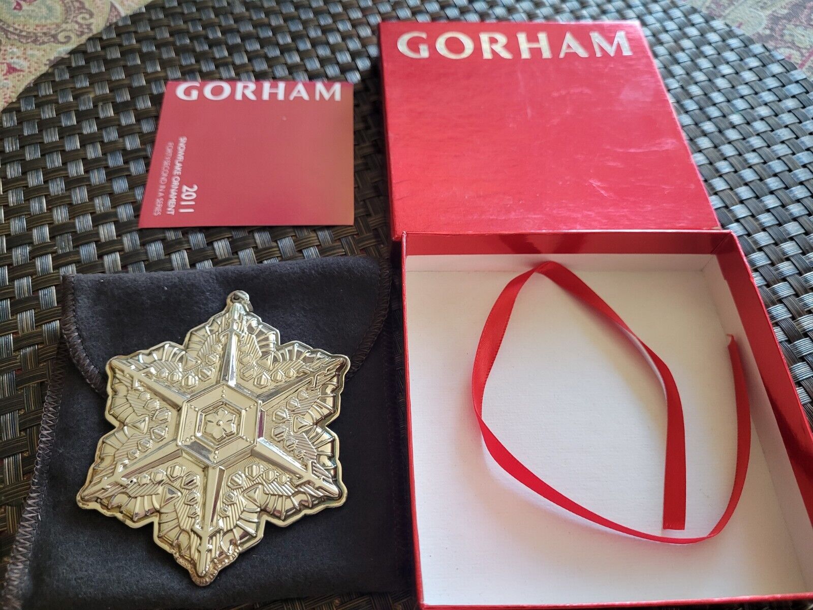 2011 Gorham Sterling Silver Snowflake Ornament #42nd in Series