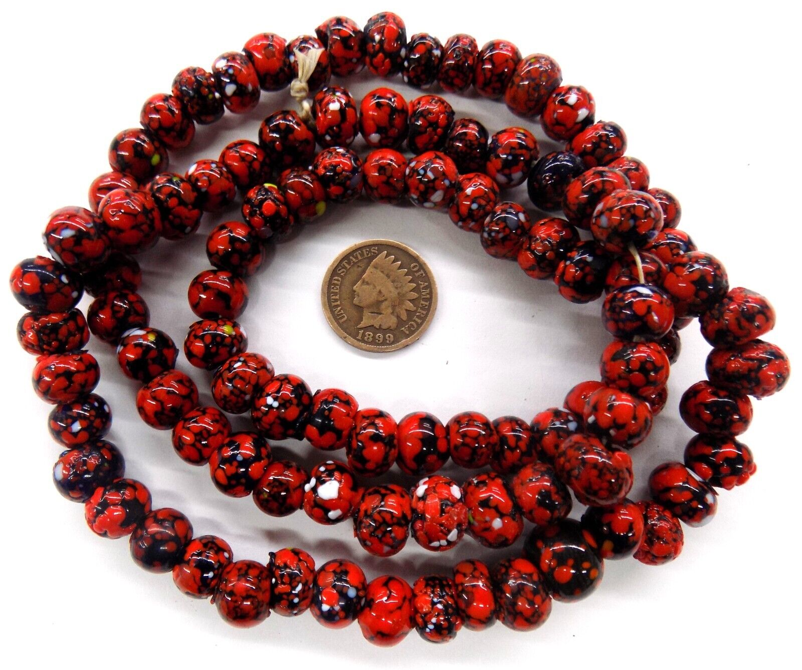 100 End of the Day Crumb Trade beads African Trade   Stock T61