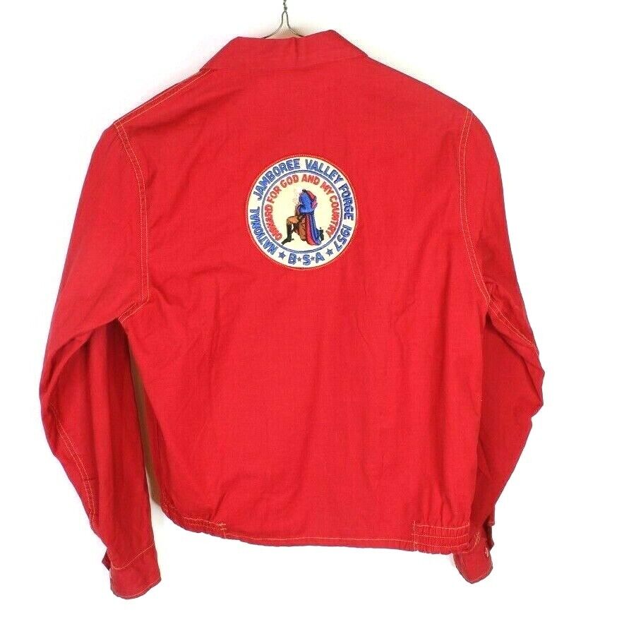 Vintage 1957 National Jamboree Valley Forge Red Jacket Boy Scouts BSA