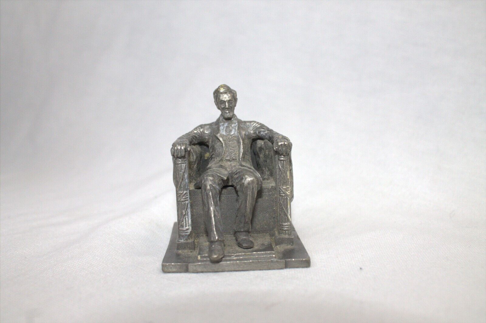 Abraham Lincoln Lincoln Memorial Miniature Pewter Figurine vintage